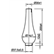 Skleněný cylindr 5''' (spodní Ø 3,8 cm)