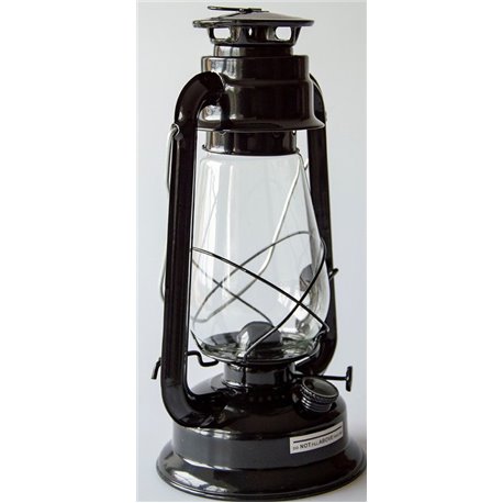 Plechová petrolejová lampa 30cm (černá)