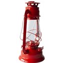 Plechová petrolejová lampa 30 cm (červená) 2. jakost
